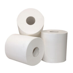 Poetsroldispensers midi poetspapier 1-laags cellulose poetspapier, 300 m - 6 rollen