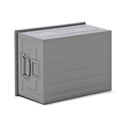 Storage bin steel all walls closed