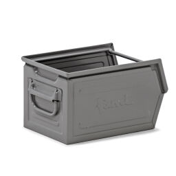 Storage bin steel grip opening