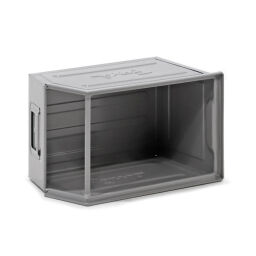 Storage bin steel grip opening