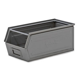 Storage bin steel grip opening