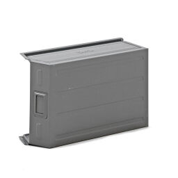 Storage bin steel grip opening