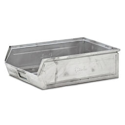 Storage bin steel grip opening