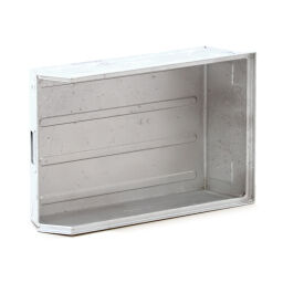 Storage bin steel grip opening